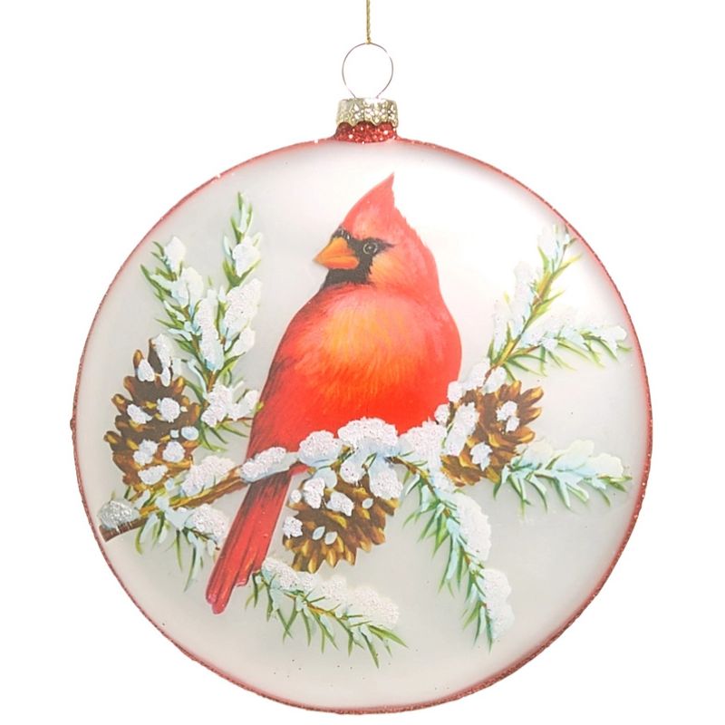 Christmas Cardinal Disc Ornament